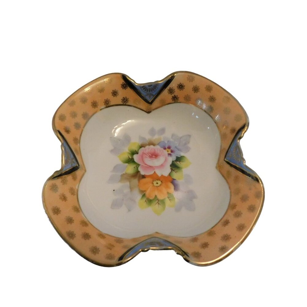 Noritake Rose Pattern Footed Bowl or Nut Dish / Candy Dish - 1920s 1930s
